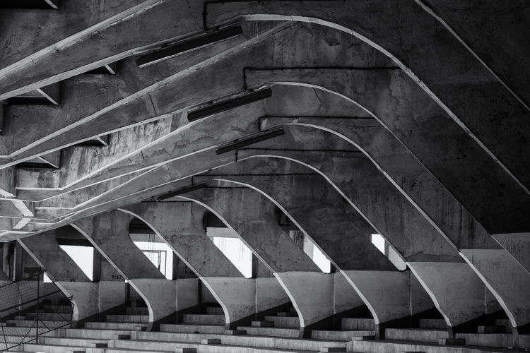 Interior of empty stadium