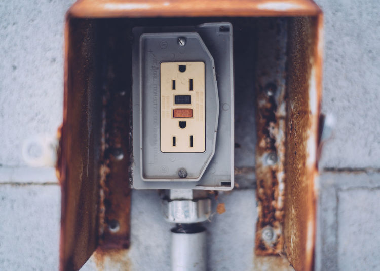 Close-up of electrical socket