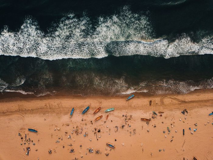 Aerial view of beach