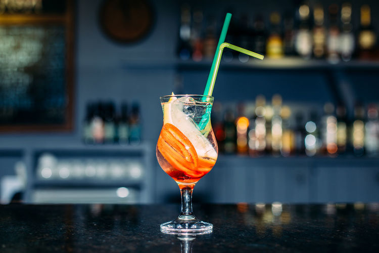 Close-up of drink on table