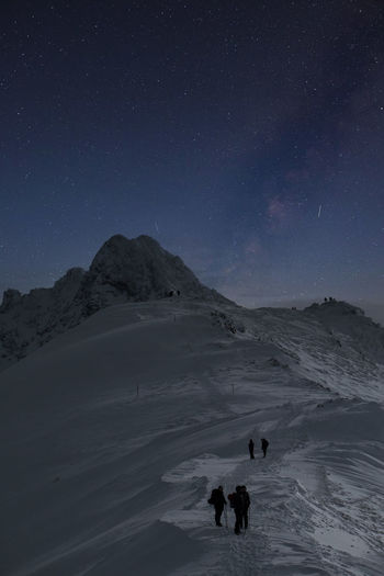 Night sky in tatra mountains