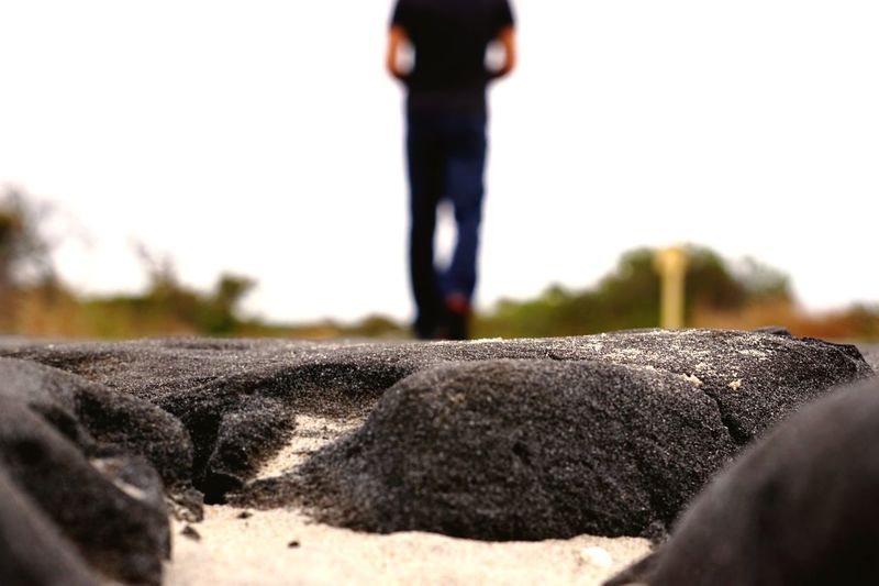 Low section of man standing on ground