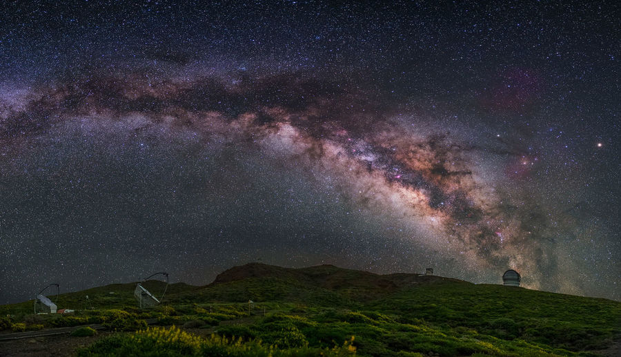 Scenic view of star field at night