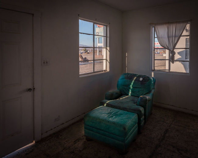 View of chair in abandoned home