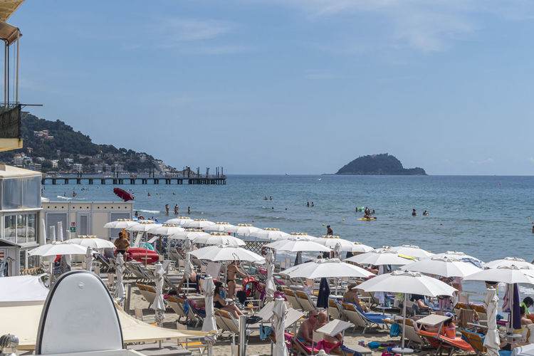 Landscape of alassio with his beautiful beach