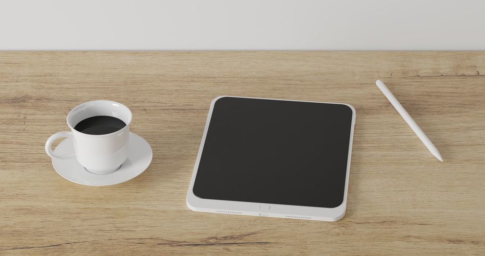 Coffee cup on table