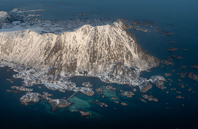 Aerial view of island