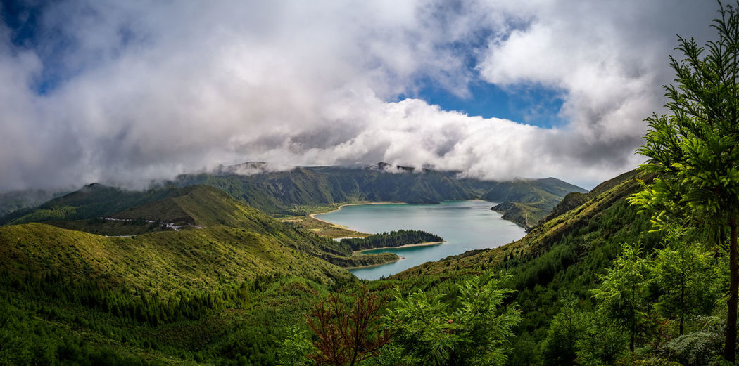 Panoramic view of landscape against sky