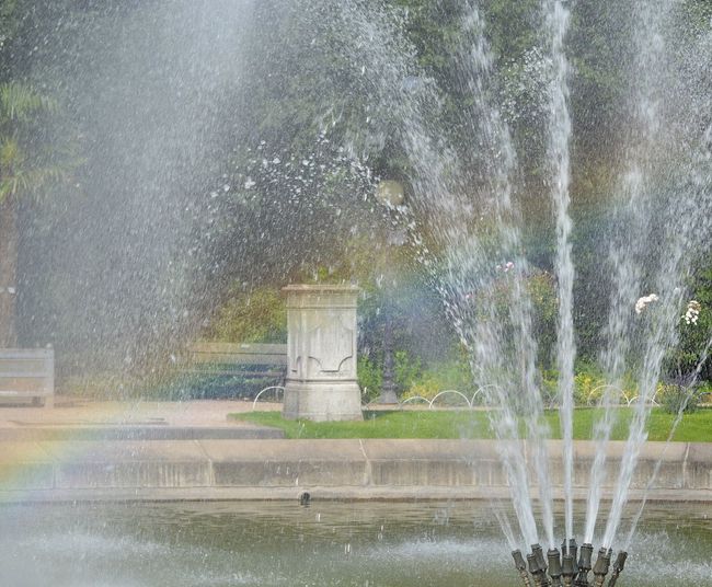 Water splashing in fountain