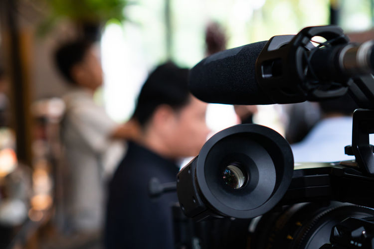 Close-up portrait of camera