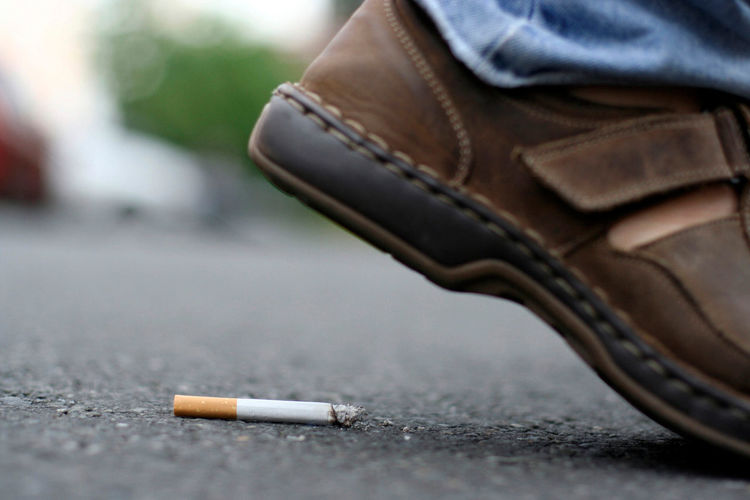 Smoking cessation or quit smoking for health reasons, addiction and drugs