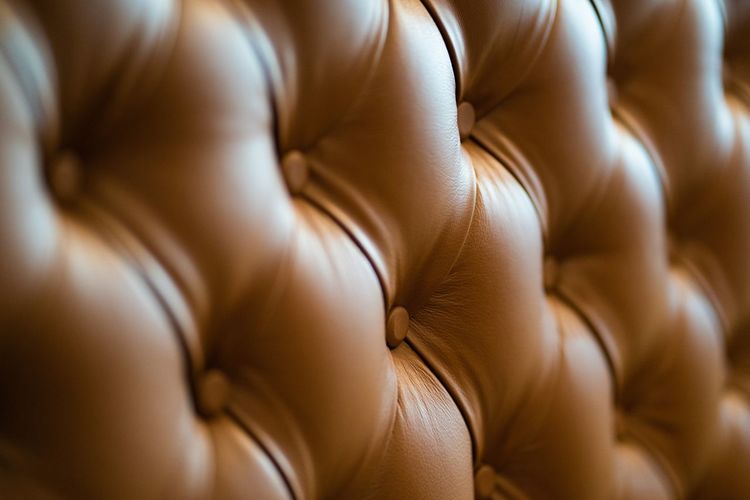 Full frame shot of leather sofa