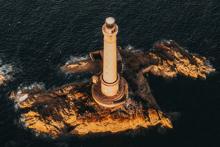 High angle view of lighthouse