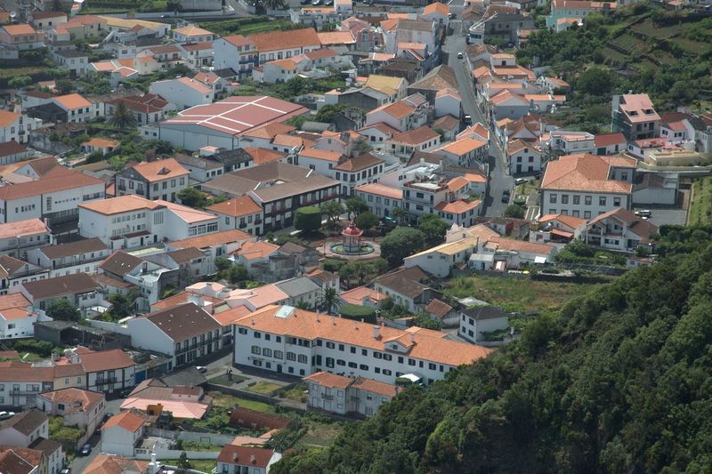 Aerial view of residential district