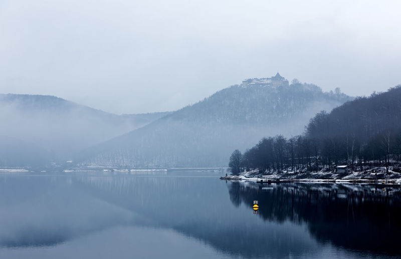 An aerial view of the edersee.