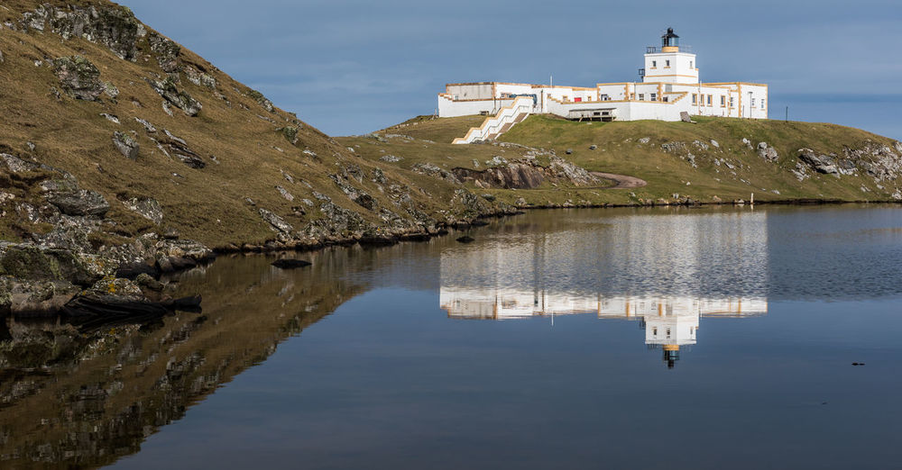 First all electric lighhouse built in scotland located on north coast of sutherland, near strathy