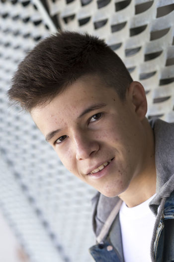 Portrait of smiling teenage boy