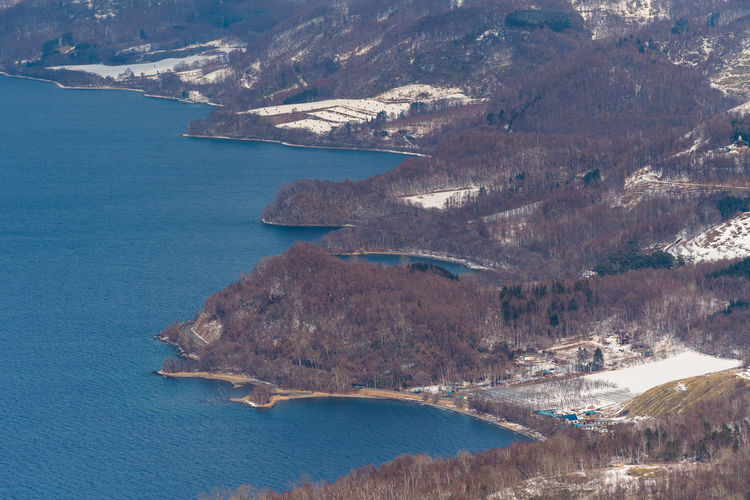 Aerial view of bay