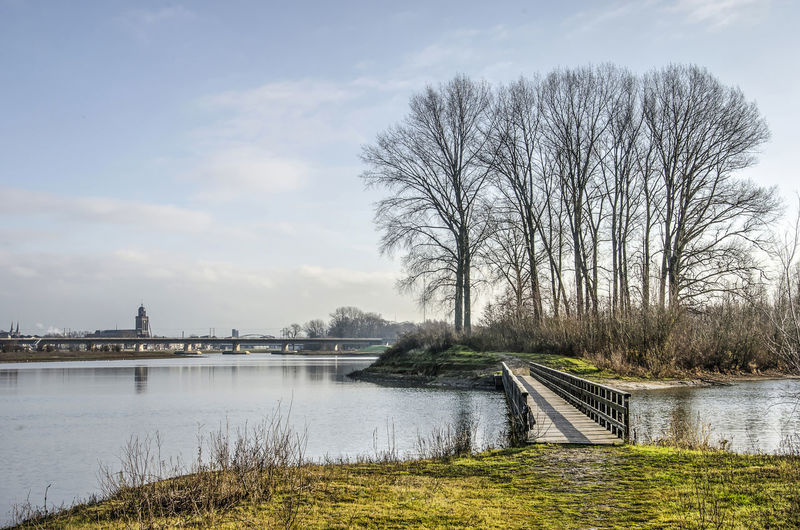 Scenic view of river against sky