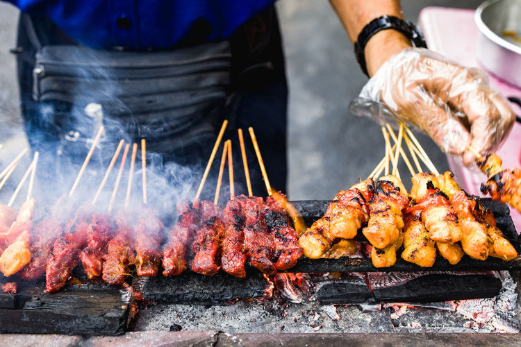 Malaysia famous street cuisine, the satay.