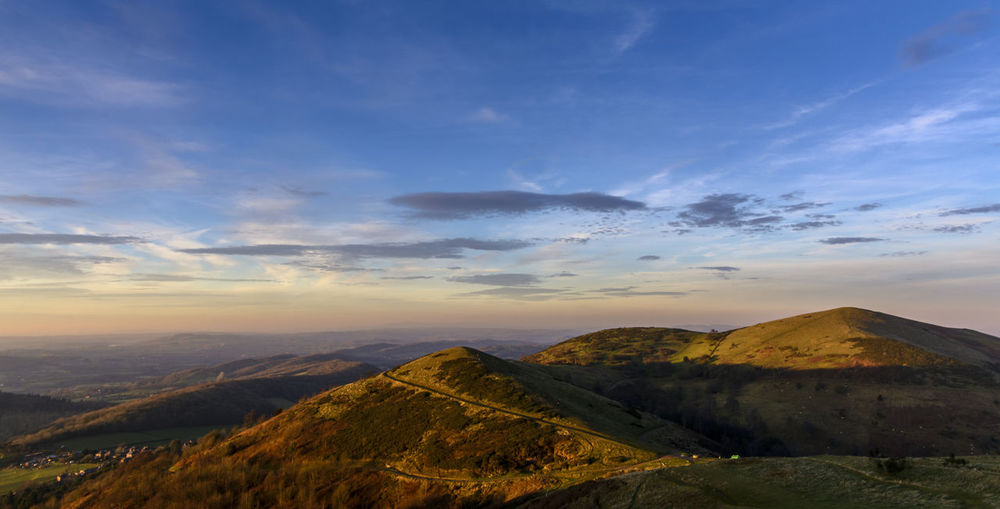 View of landscape against cloudy sky