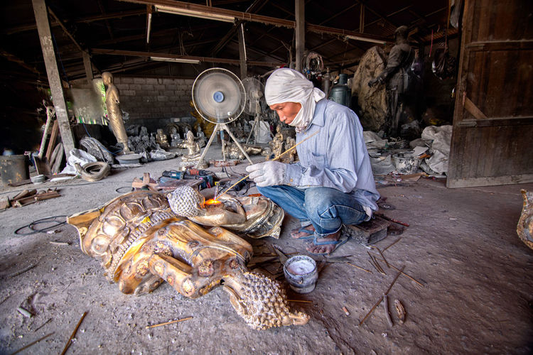 Man working at construction site