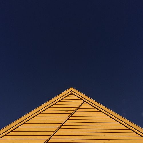 Low angle view of clear blue sky