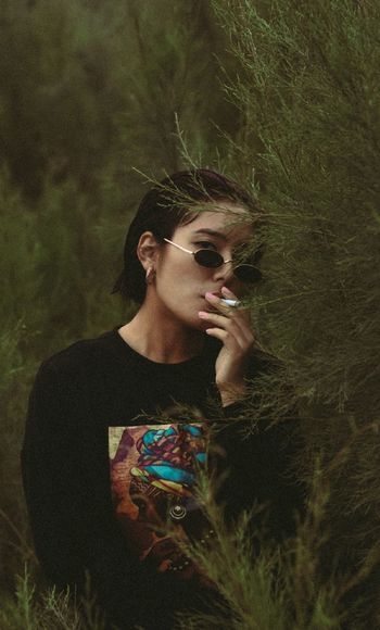 Smoking girl
