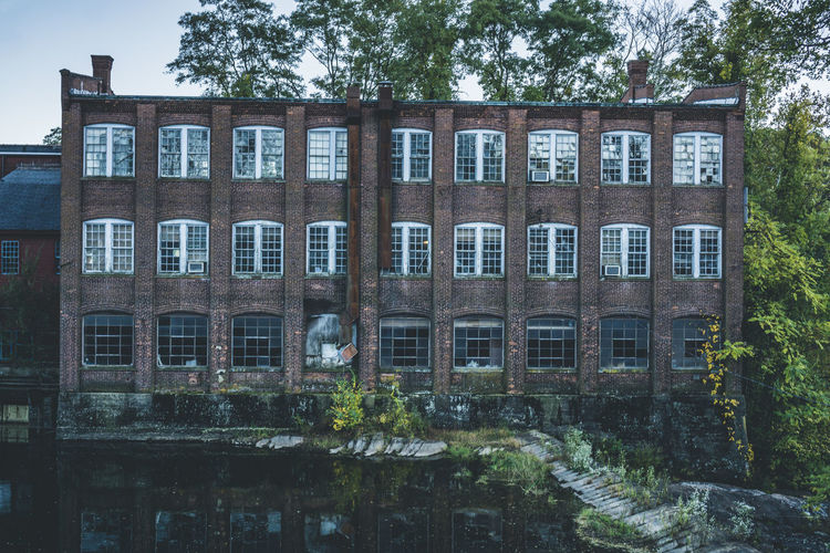 Old collins axes and machetes factory in the town of canton, connecticut.