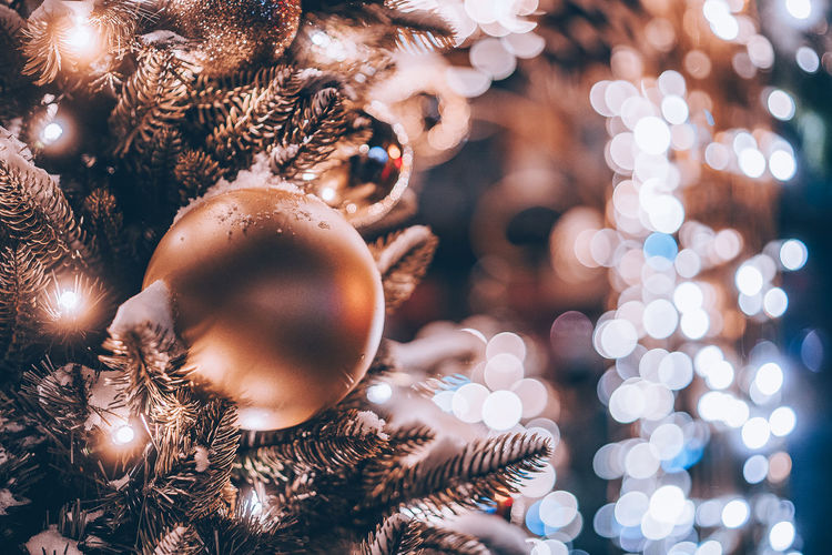 Full frame shot of christmas decorations
