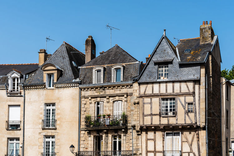 Timber-framed medieval house in historic centre of vannes, brittany, france