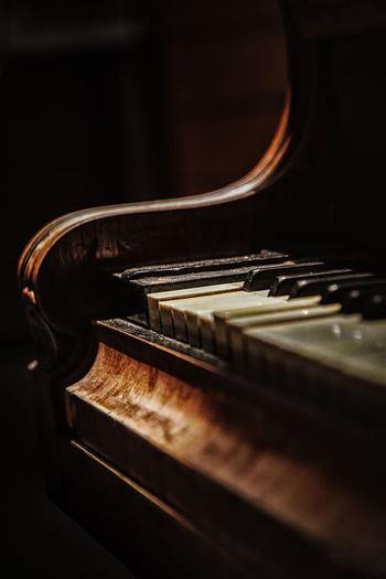 Close-up of a piano