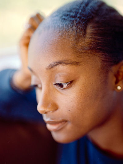 Close-up of young woman