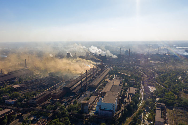 Factories smoke harmful chemicals