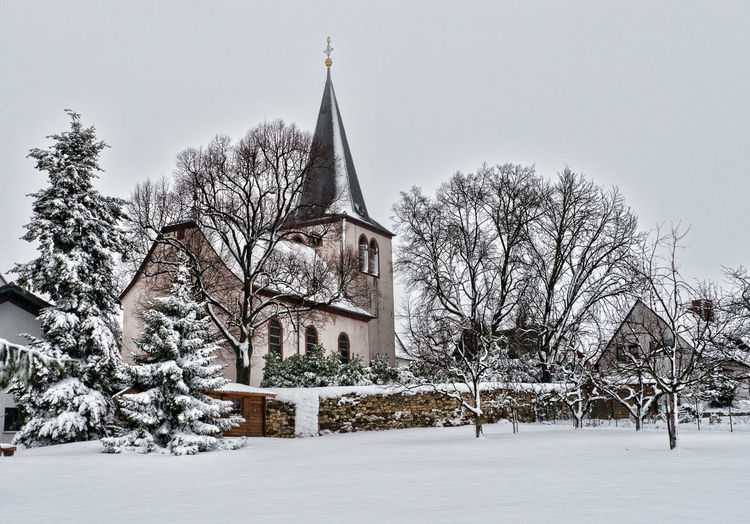 View of church in winter