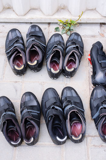 Stationary bike studio shoes outside