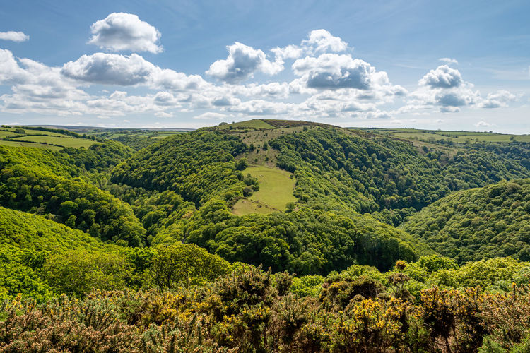 Landscape photo of the doone valley in exmoor national park