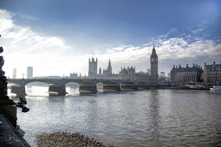 River thames and the palace of westminster in london