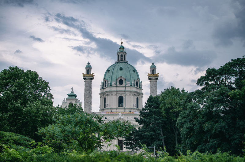 View of cathedral against cloudy sky