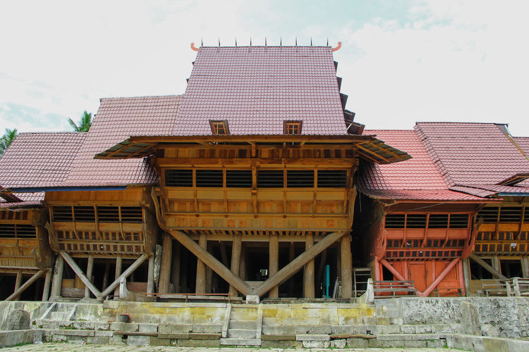 Low angle view of building against sky