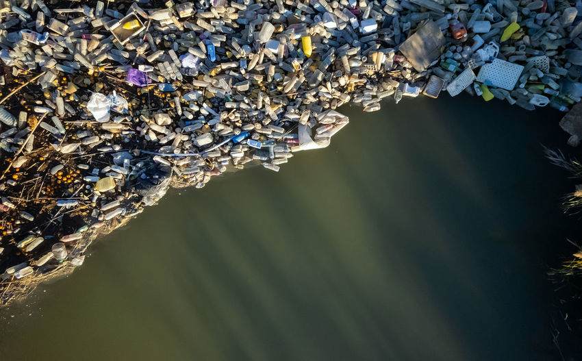 High angle view of water