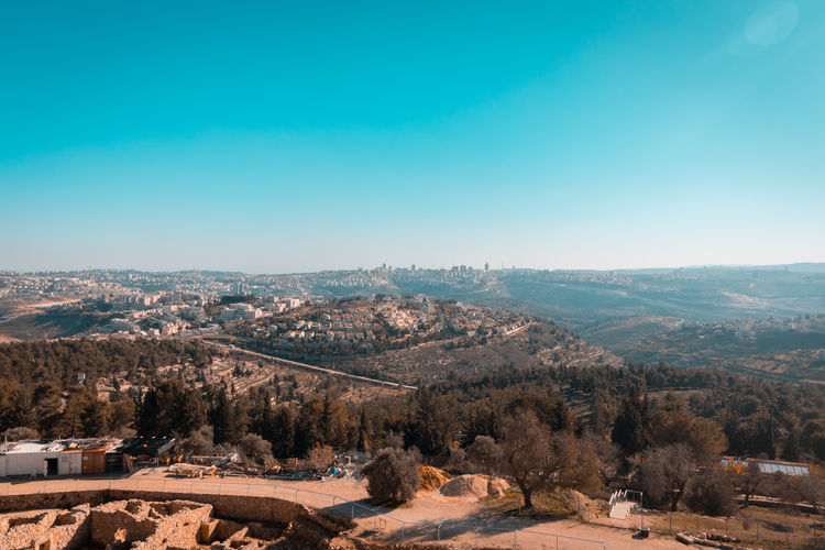  the view of the mountains of jerusalem as seen from the tomb of samuel the prophet