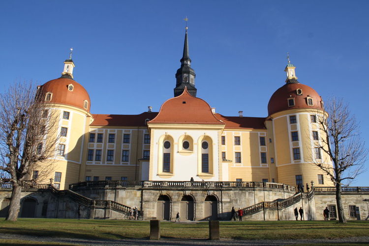 Moritzburg castle against clear sky at saxony