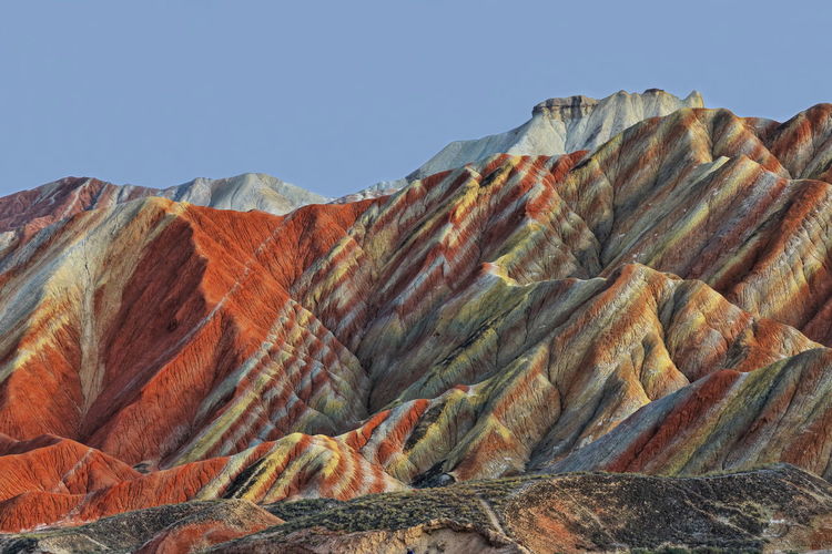 Sandstone and siltstone landforms of zhangye danxia-red cloud nnal.geological park. 0899