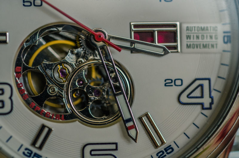Extreme close-up of clock