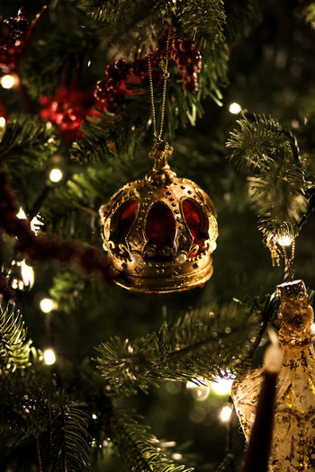 Close-up of christmas decorations