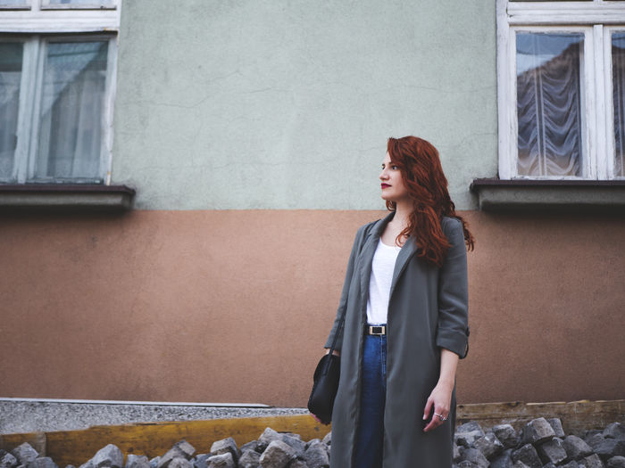 Discover Your City Fashion Green Color Love Red Redhead Romance Travel Adult Architecture Beautiful Woman Beauty Building Exterior Built Structure Casual Clothing Day Europe Explore Lifestyles One Person Outdoors People Standing Young Adult Young Women