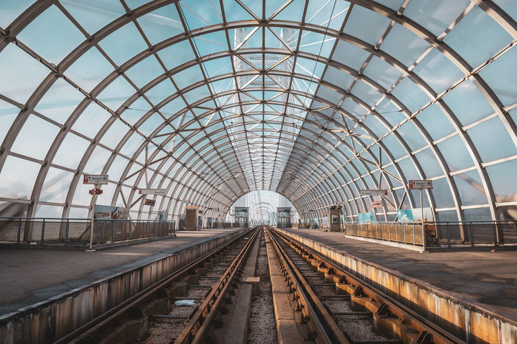 Railroad station platform