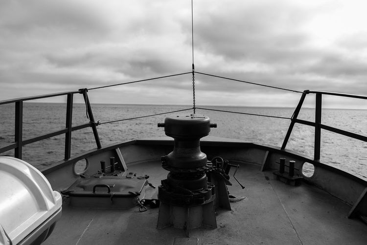 View of sea against cloudy sky