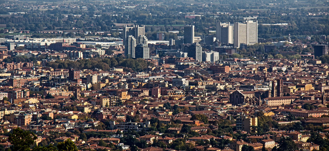 Panorama view of the italian city of bologna. italian landscape.